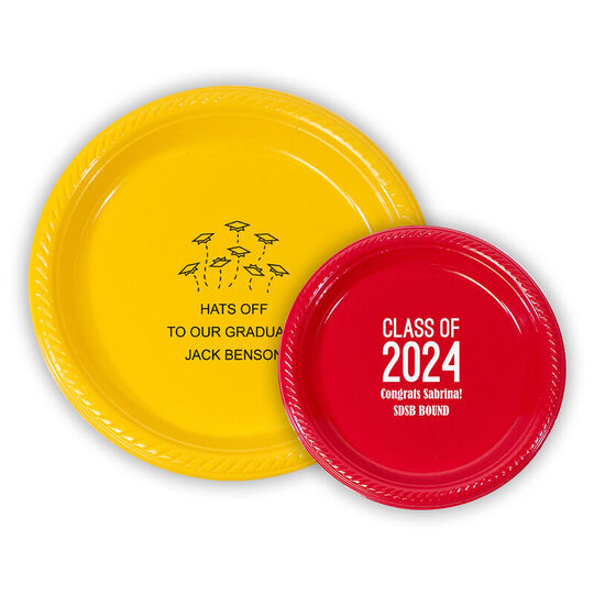 Design Your Own Graduation Plastic Plates